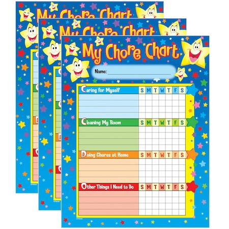 Trend Enterprises Stars Chore Charts, PK75 T73106